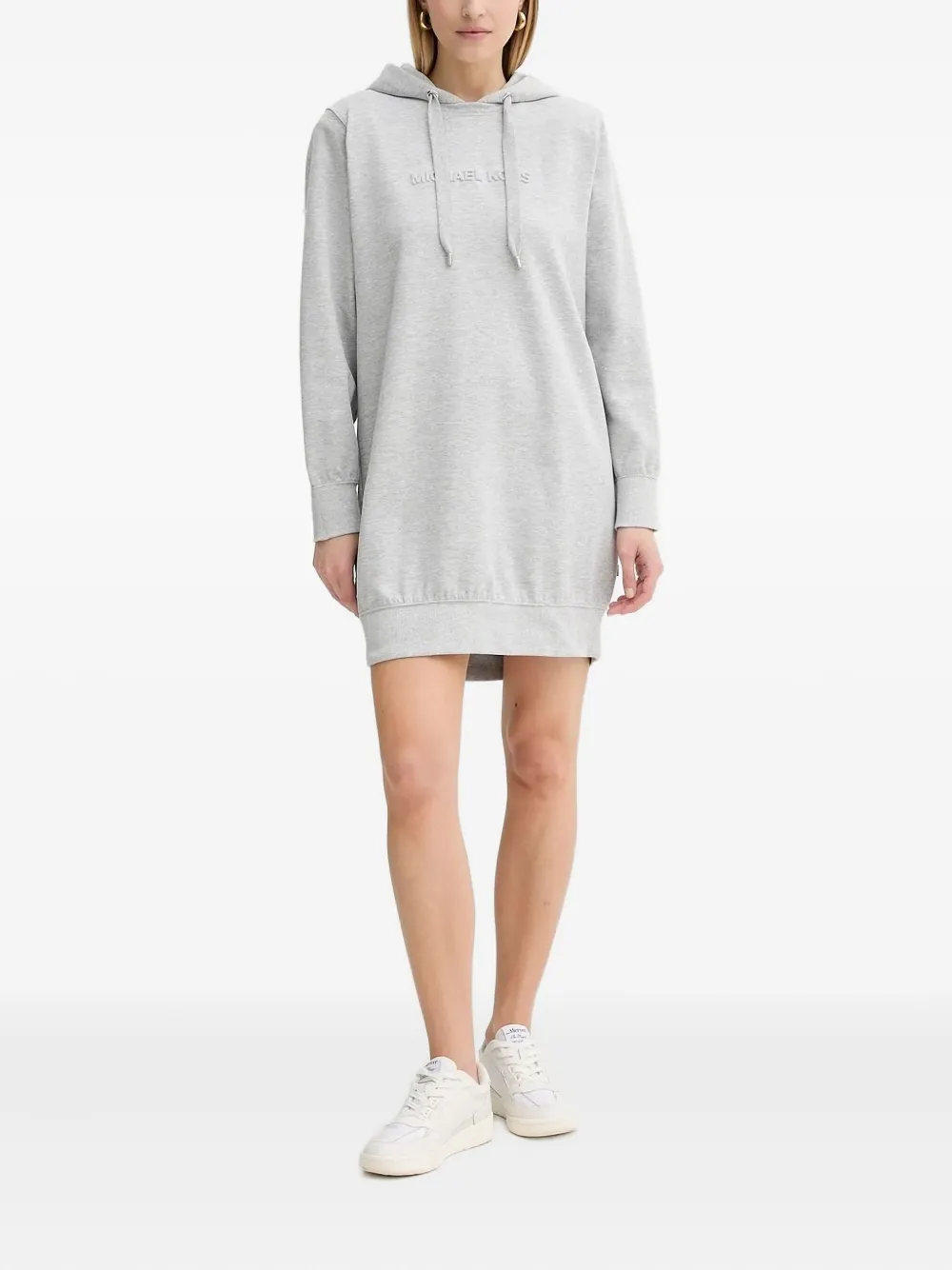 Michael Kors Schoudertas met monogram en kettingband Beige