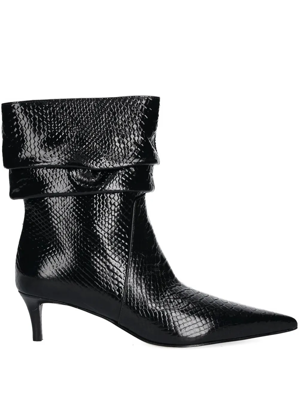 Michael Michael Kors 50mm Embossed Ankle Boots In Black