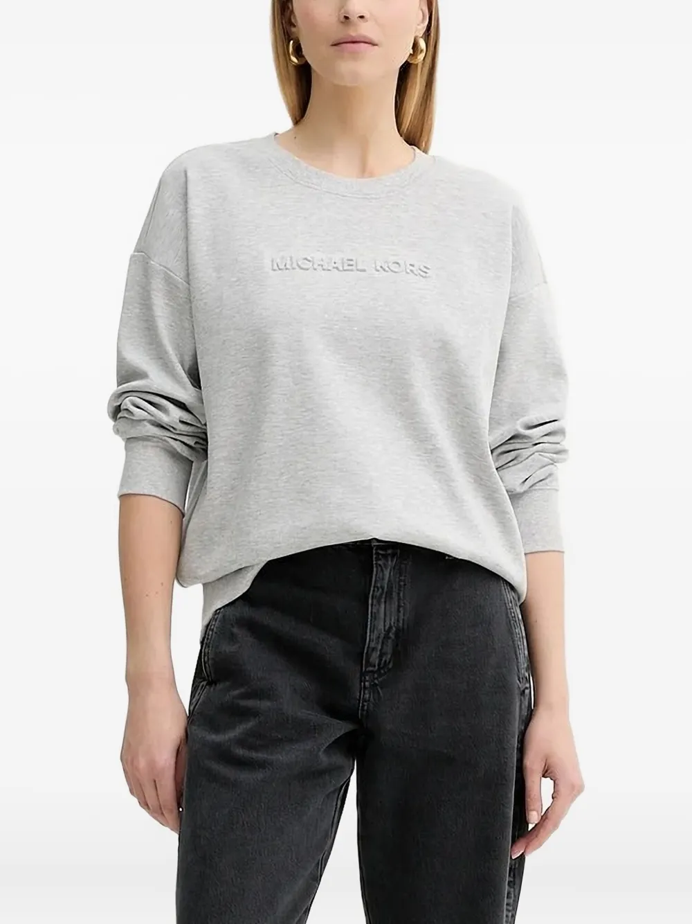Michael Michael Kors embossed-logo sweatshirt - グレー Michael Michael Kors embossed-logo sweatshirt - グレー
