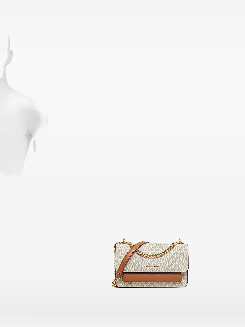 Michael Michael Kors monogram chain-strap shoulder bag - Toni neutri