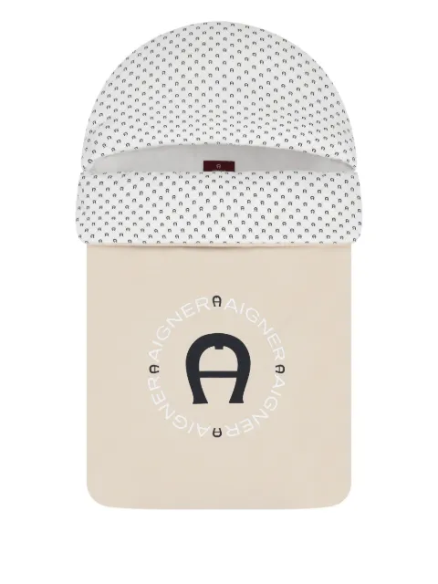 Aigner Kids logo-print hooded sleep bag