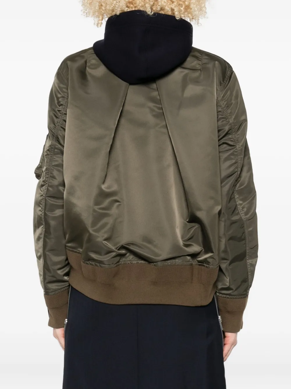 sacai Jack met capuchon en vlakken Blauw