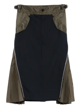 Sacai プリーツ スカート | ブルー | FARFETCH JP