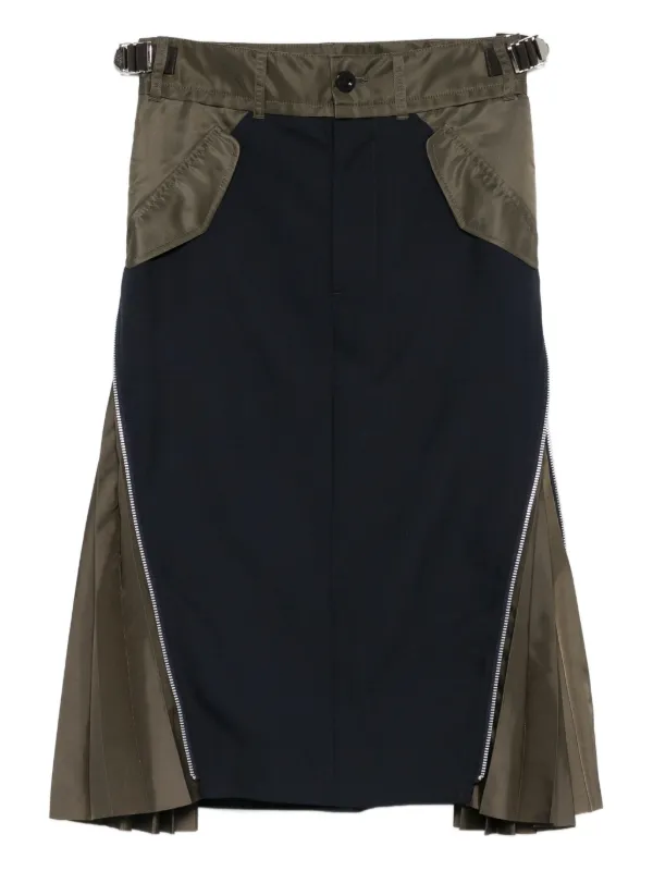 Sacai プリーツ スカート | ブルー | FARFETCH JP