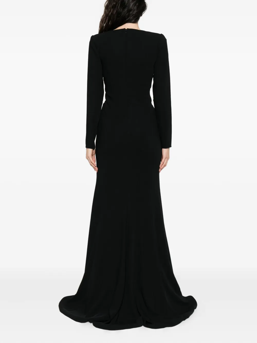 Costarellos Button-embellished Maxi Dress In Black