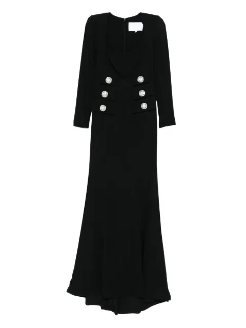 Costarellos button-embellished maxi dress