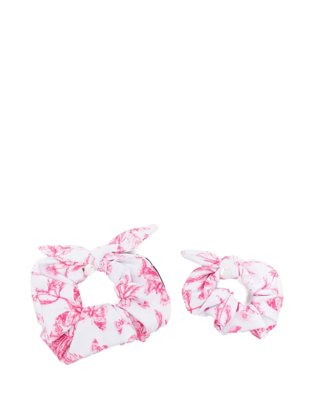 Tartine Et Chocolat Haarelastiek met bloe print en strik Roze