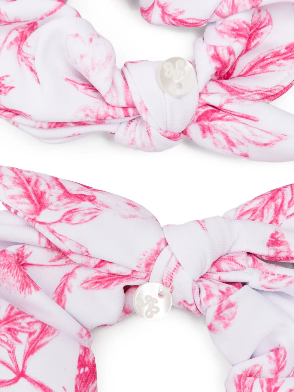 Tartine Et Chocolat Haarelastiek met bloemenprint en strik Roze
