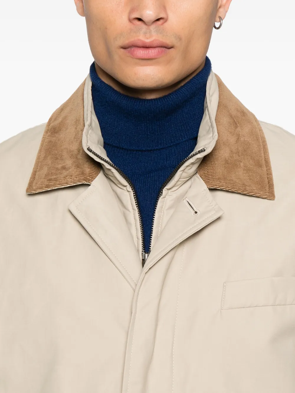 Fay quilted hooded jacket Wit