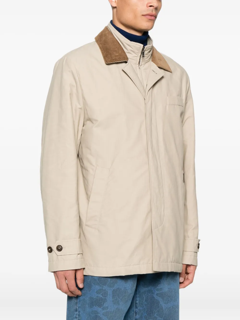 Fay quilted hooded jacket Wit