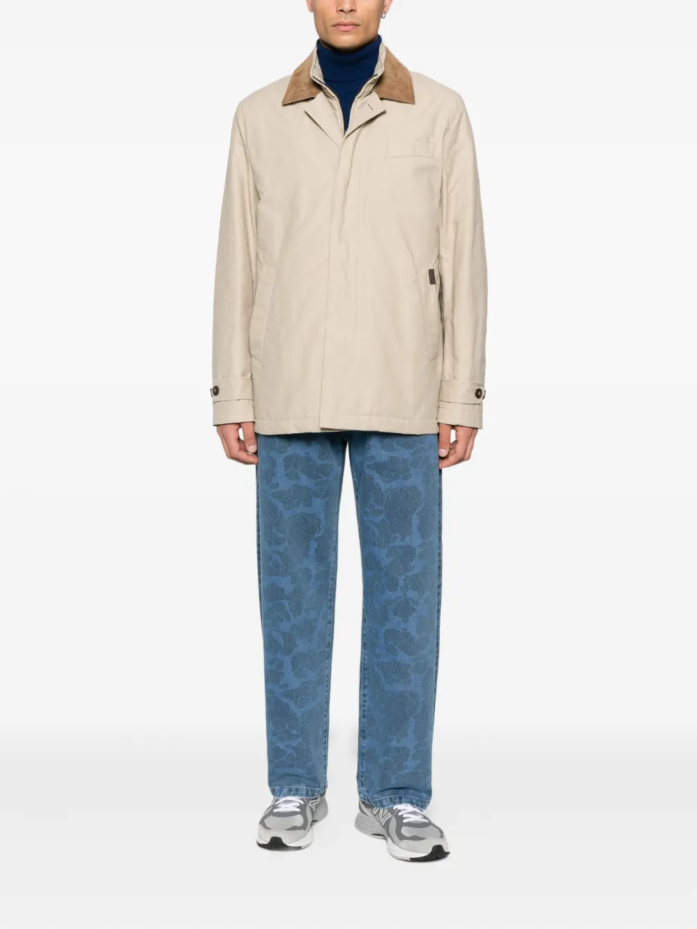 Fay quilted hooded jacket Wit