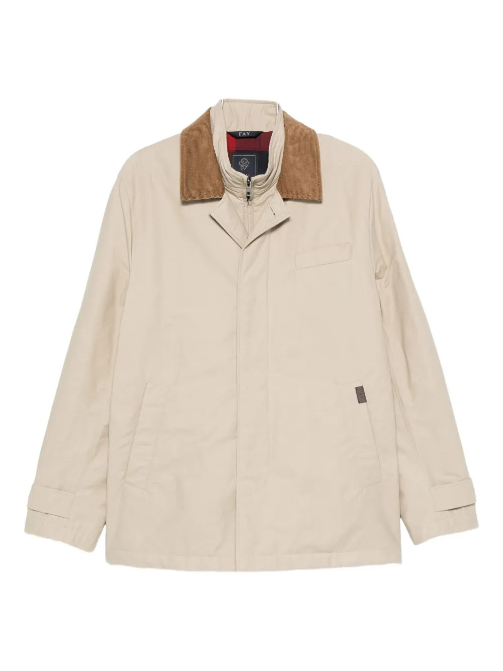 Fay quilted hooded jacket Wit
