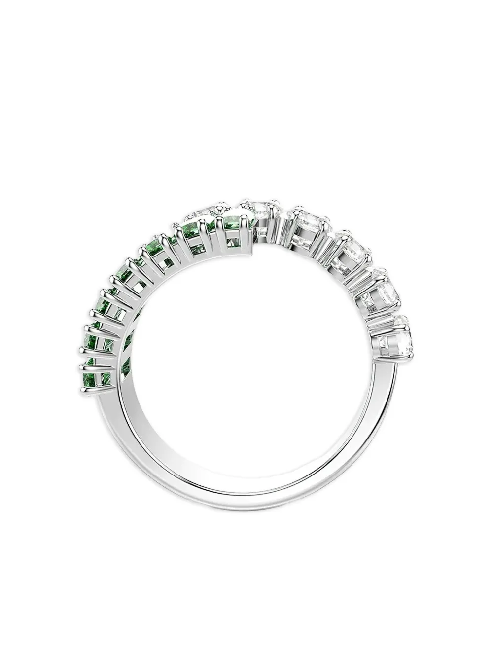 Swarovski Ring met smaragd diamant - Zilver