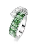Swarovski emerald-diamond ring - Silver