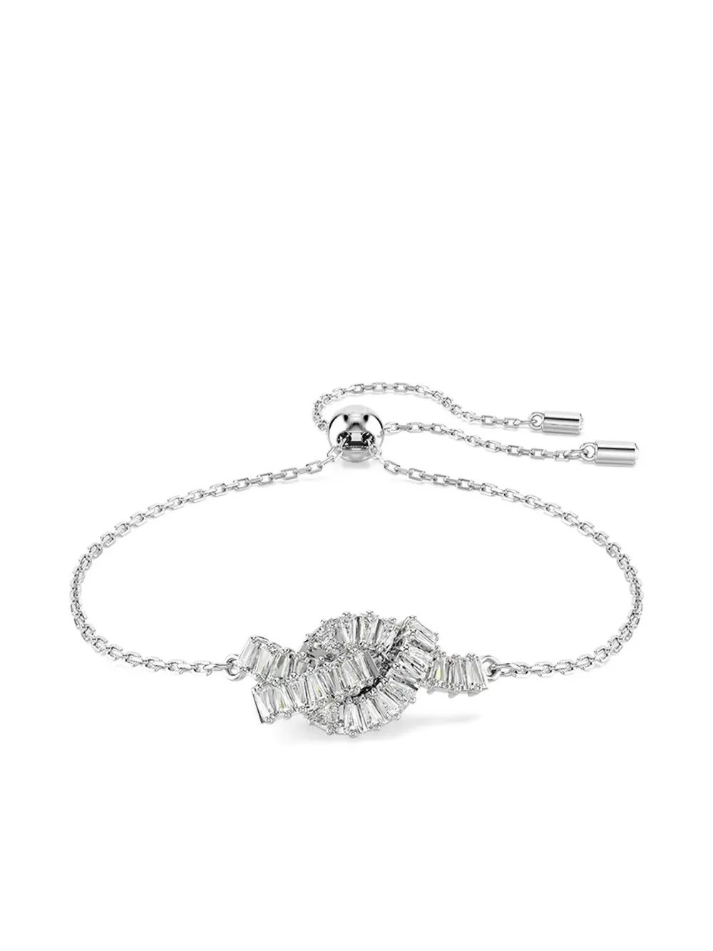 Matrix baguette-crystal knot bracelet