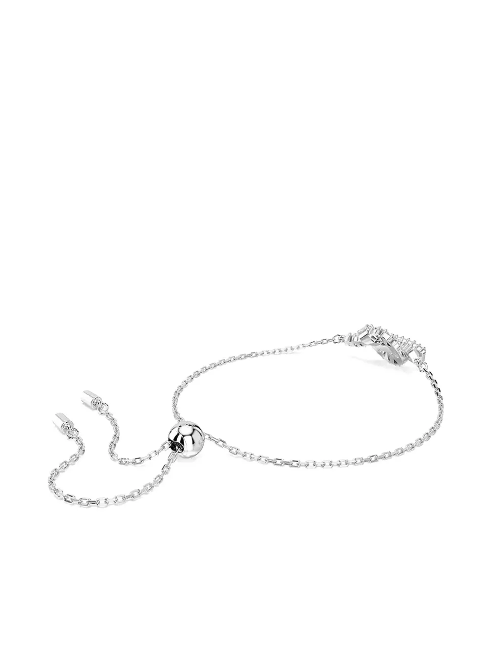 Swarovski Matrix baguette-crystal knot bracelet - ホワイト Swarovski Matrix baguette-crystal knot bracelet - ホワイト