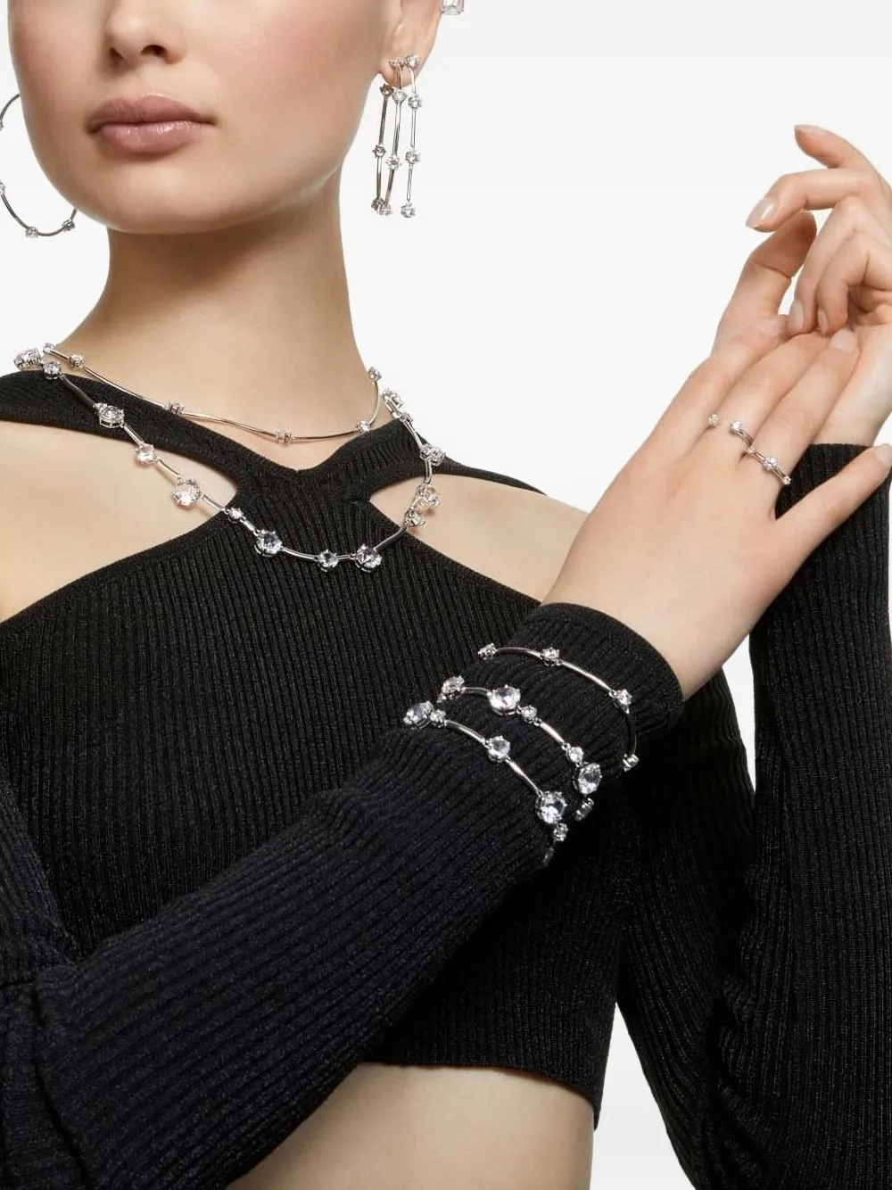 Swarovski embellished rings (set of two) | Image 2