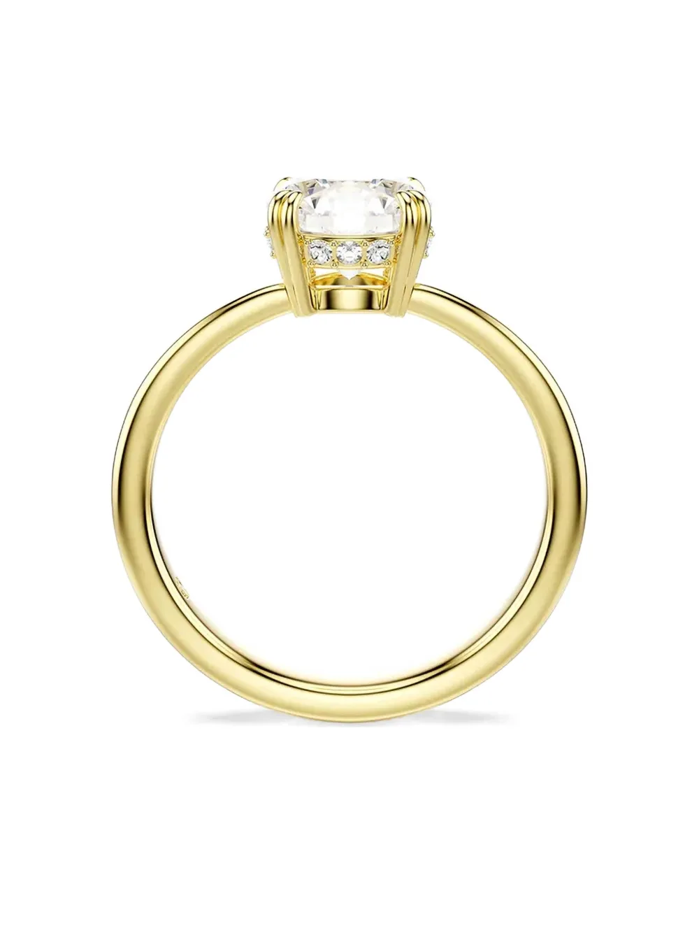 Swarovski Stilla Attract cocktail gold-tone halo ring - Oro