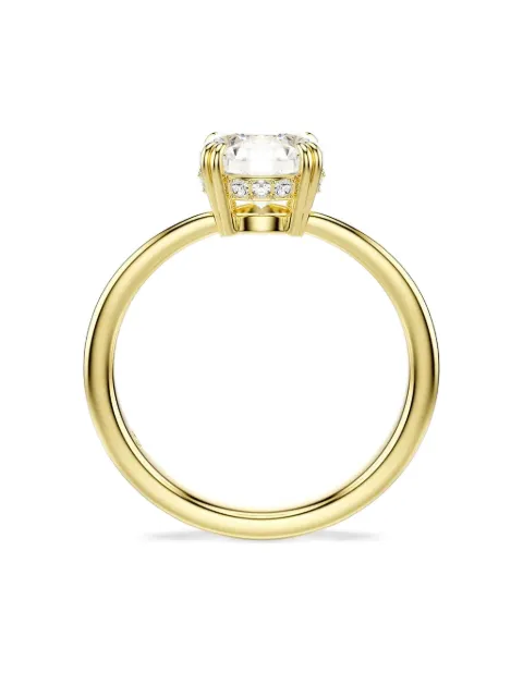 Swarovski Stilla Attract cocktail gold-tone halo ring