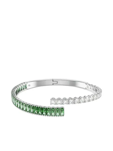 Swarovski Matrix emerald-stone white-stone bracelet
