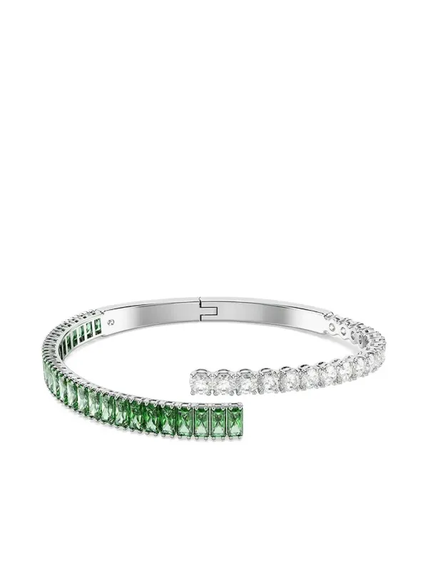 Swarovski Matrix エメラルドストーン ブレスレット | シルバー Swarovski Matrix エメラルドストーン ブレスレット | シルバー