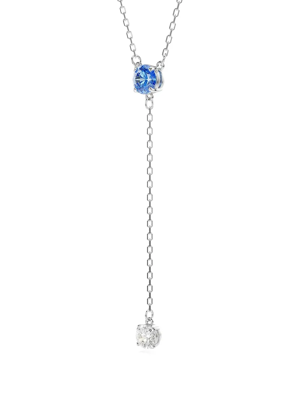 Swarovski Stilla Attract Y Crystal-embellished Lariat Necklace In Metallic