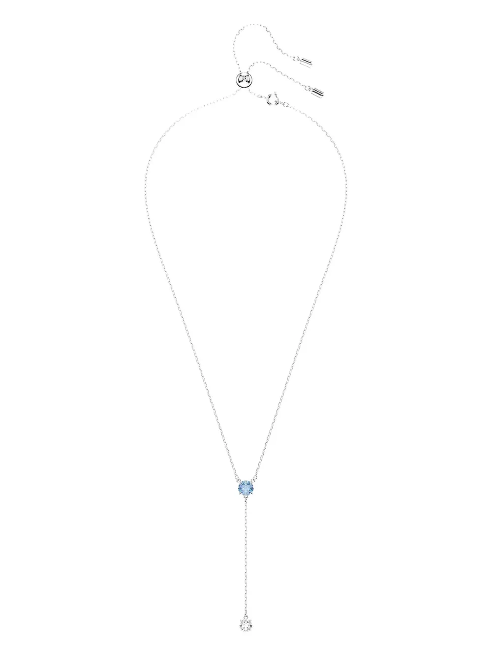 Swarovski Stilla Attract Y Crystal-embellished Lariat Necklace In Metallic