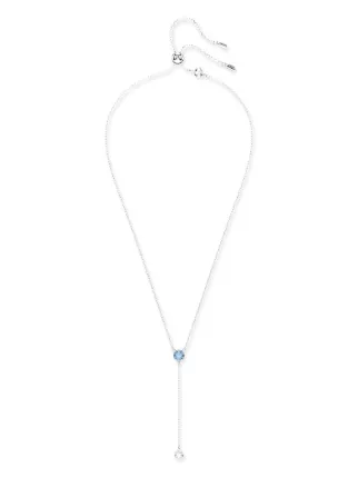 【サク】Swarovski stilla クリスタルネックレス Swarovski Stilla Attract Y クリスタル ネックレス | シルバートーン