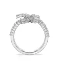 Swarovski Matrix baguette-cut knot ring - Silver