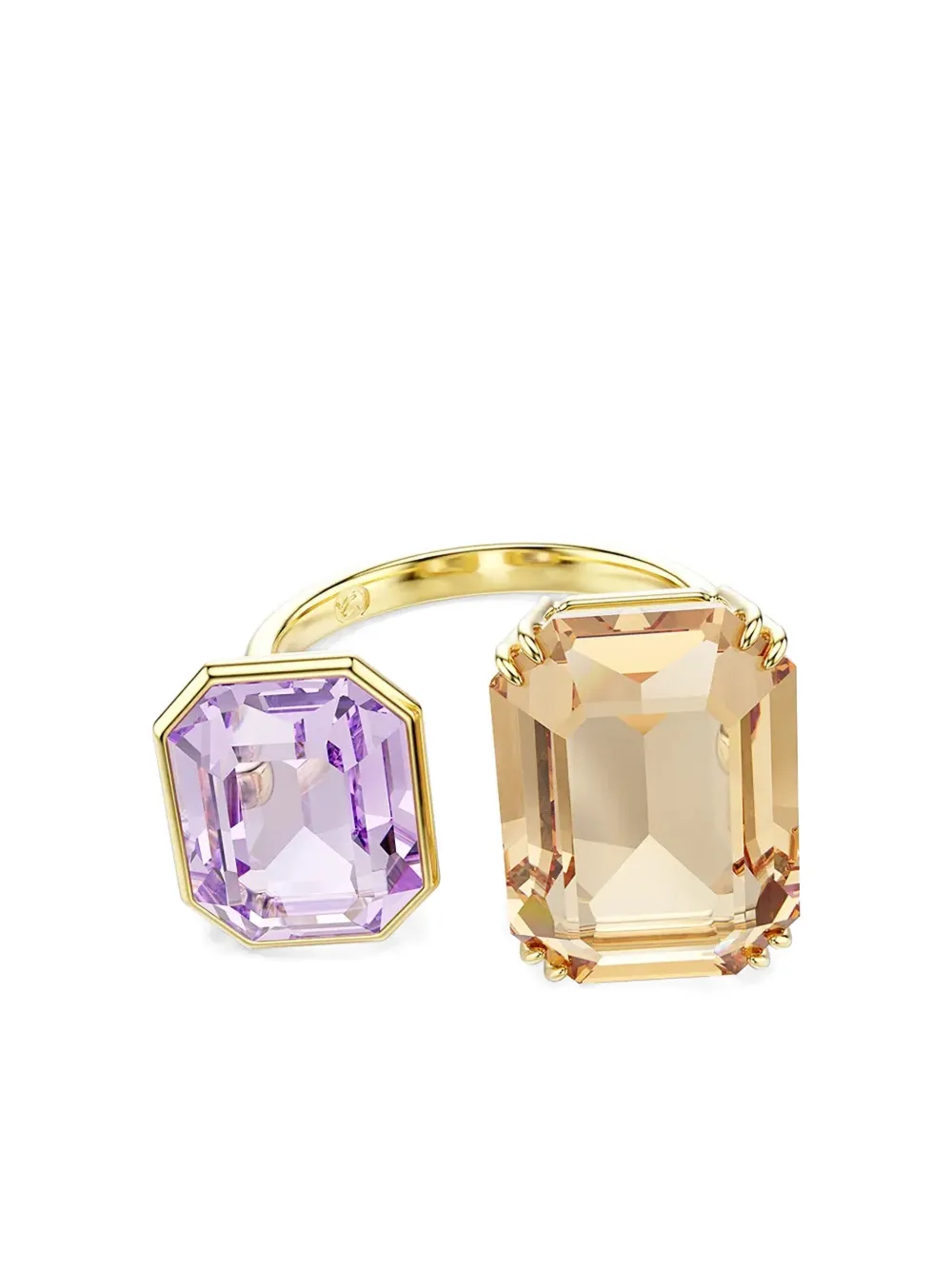 Swarovski Millenia emerald-cut gemstone ring - Goud