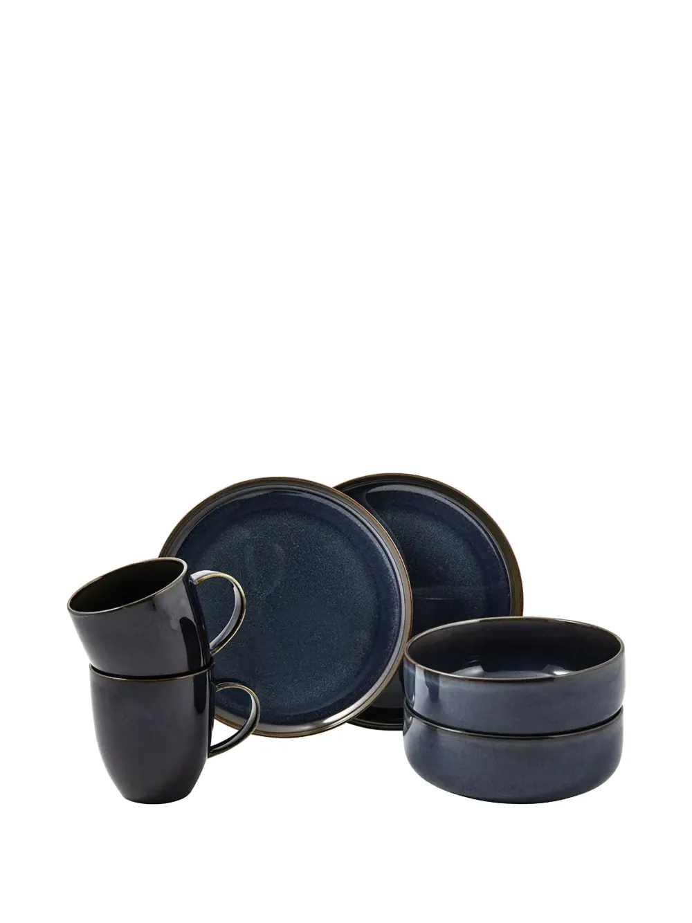 Villeroy & Boch stone breakfast set (6 pieces) - Blu