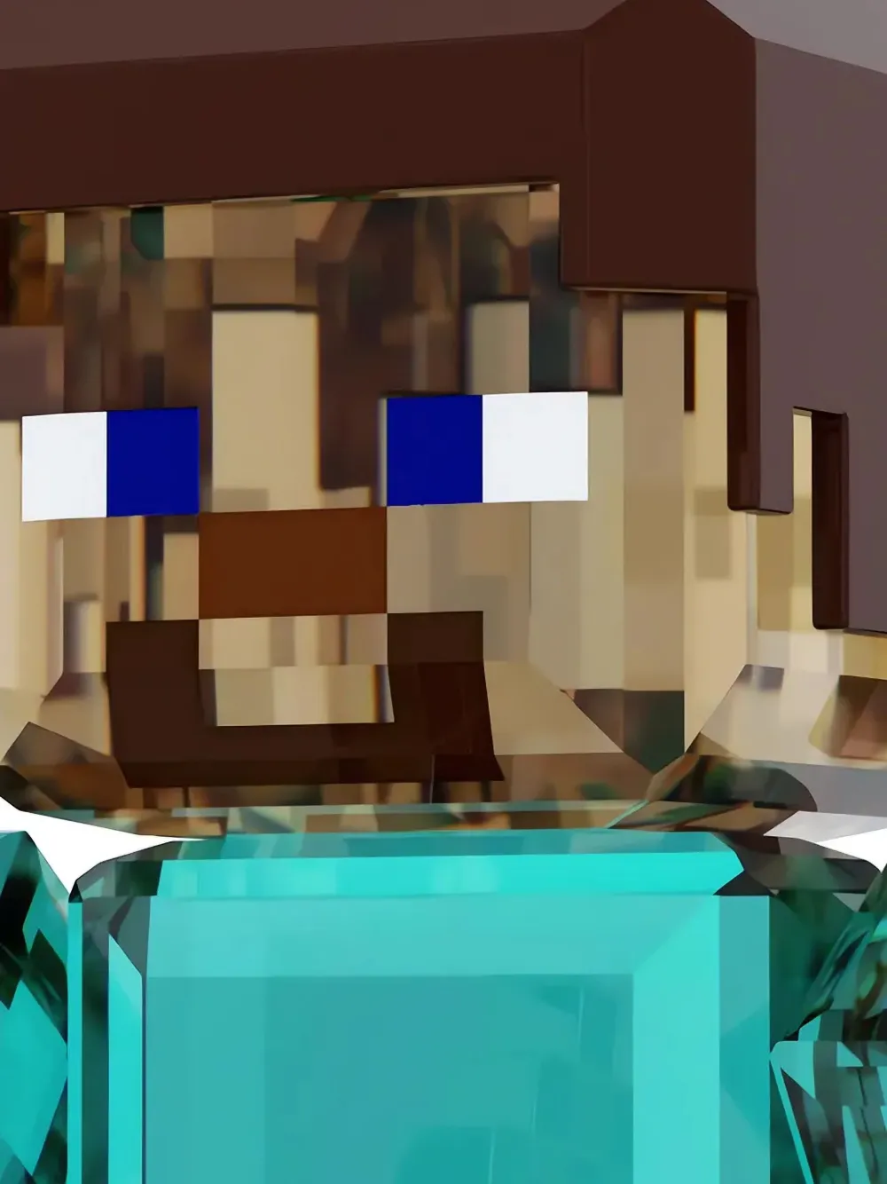  Swarovski X Minecraft Steve Crystal Figure - Blue 