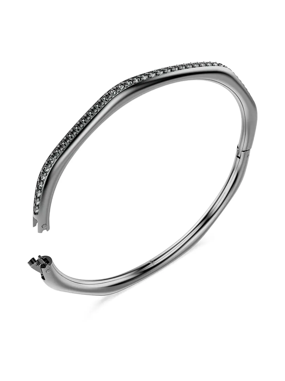 Swarovski Dextera Faceted Crystal-embellished Bangle In Gray