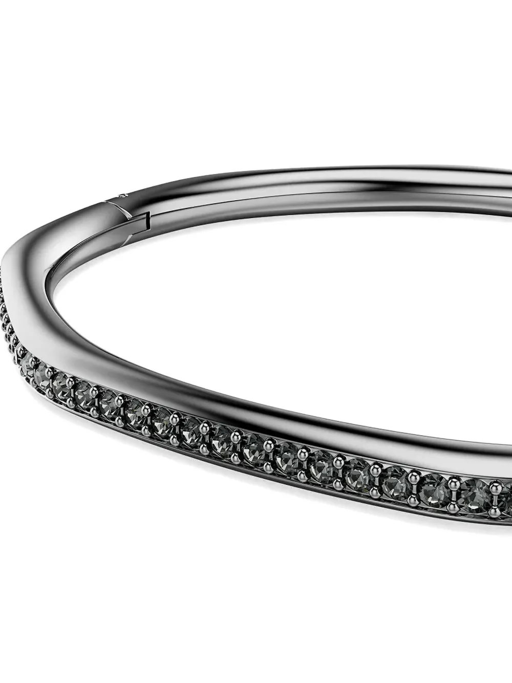 Swarovski Dextera Faceted Crystal-embellished Bangle In Gray