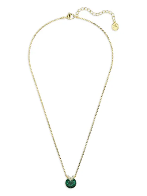 Swarovski Bella V emerald crystal gold chain necklace