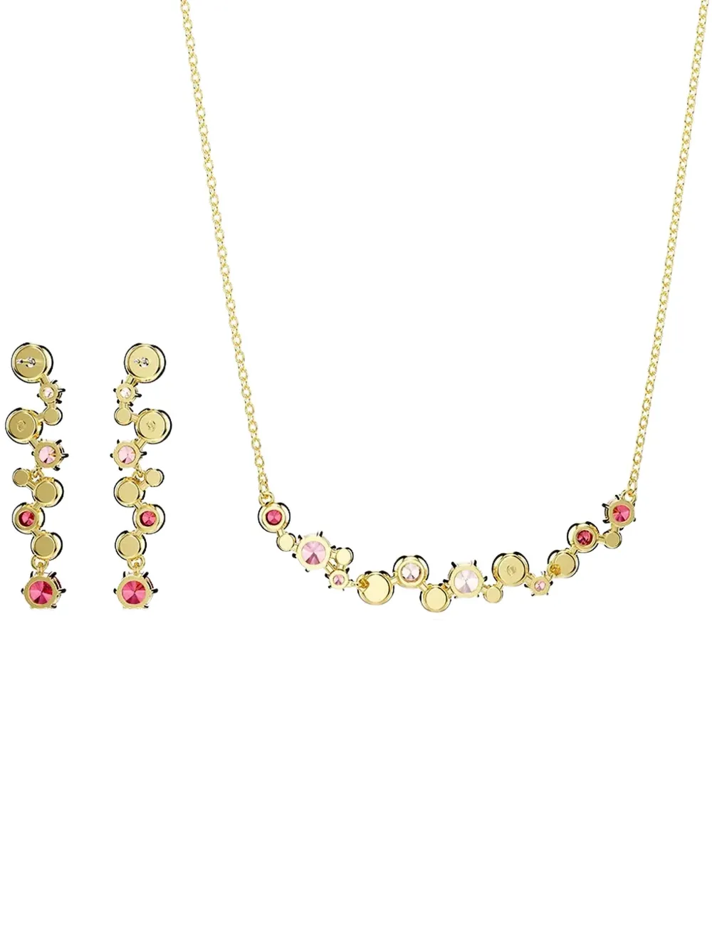 Swarovski Constella Gold-tone Crystal Necklace Set In Multi