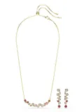 Swarovski Constella gold-tone crystal necklace set