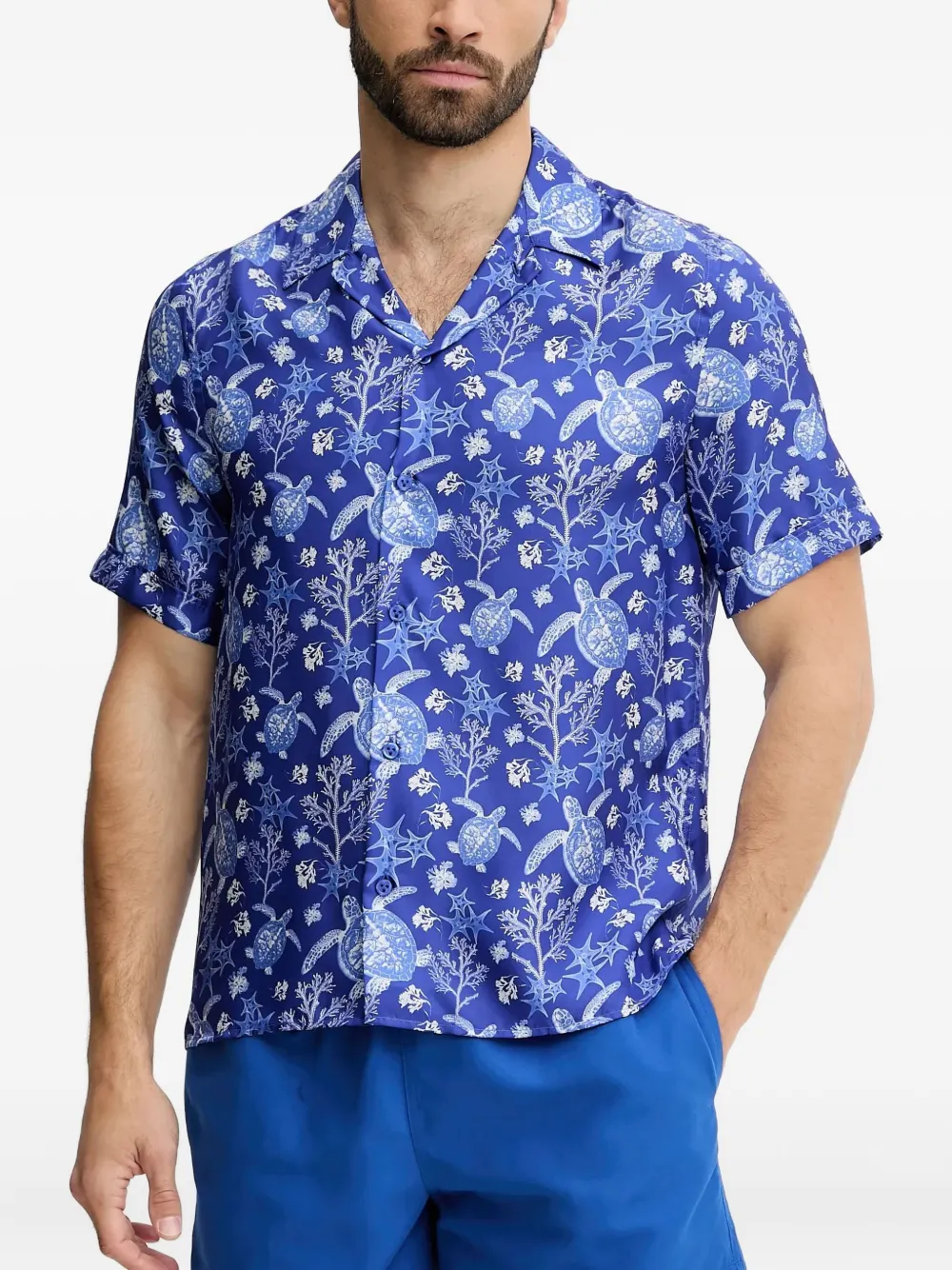 Vilebrequin turtle-print shirt | Blue | Image 1