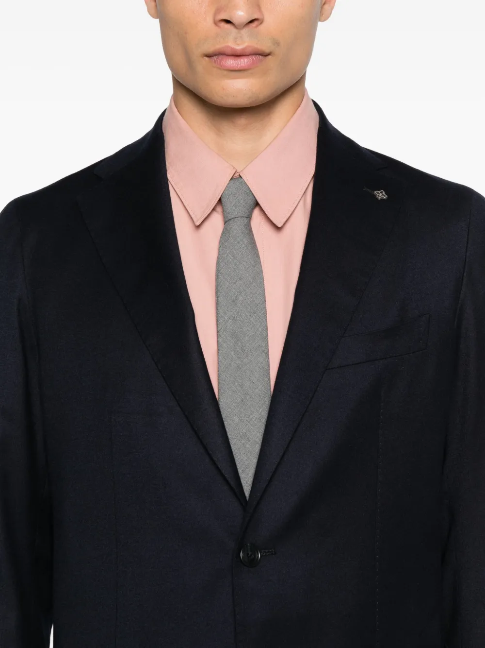 Tagliatore Wollen blazer met twee knopen Blauw
