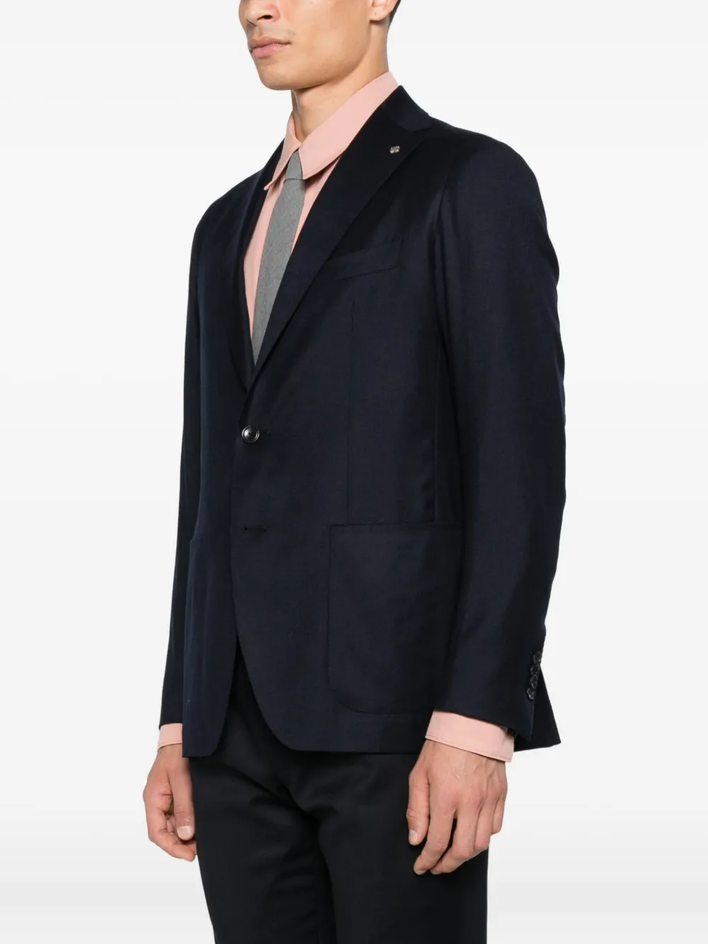 Tagliatore Wollen blazer met twee knopen Blauw