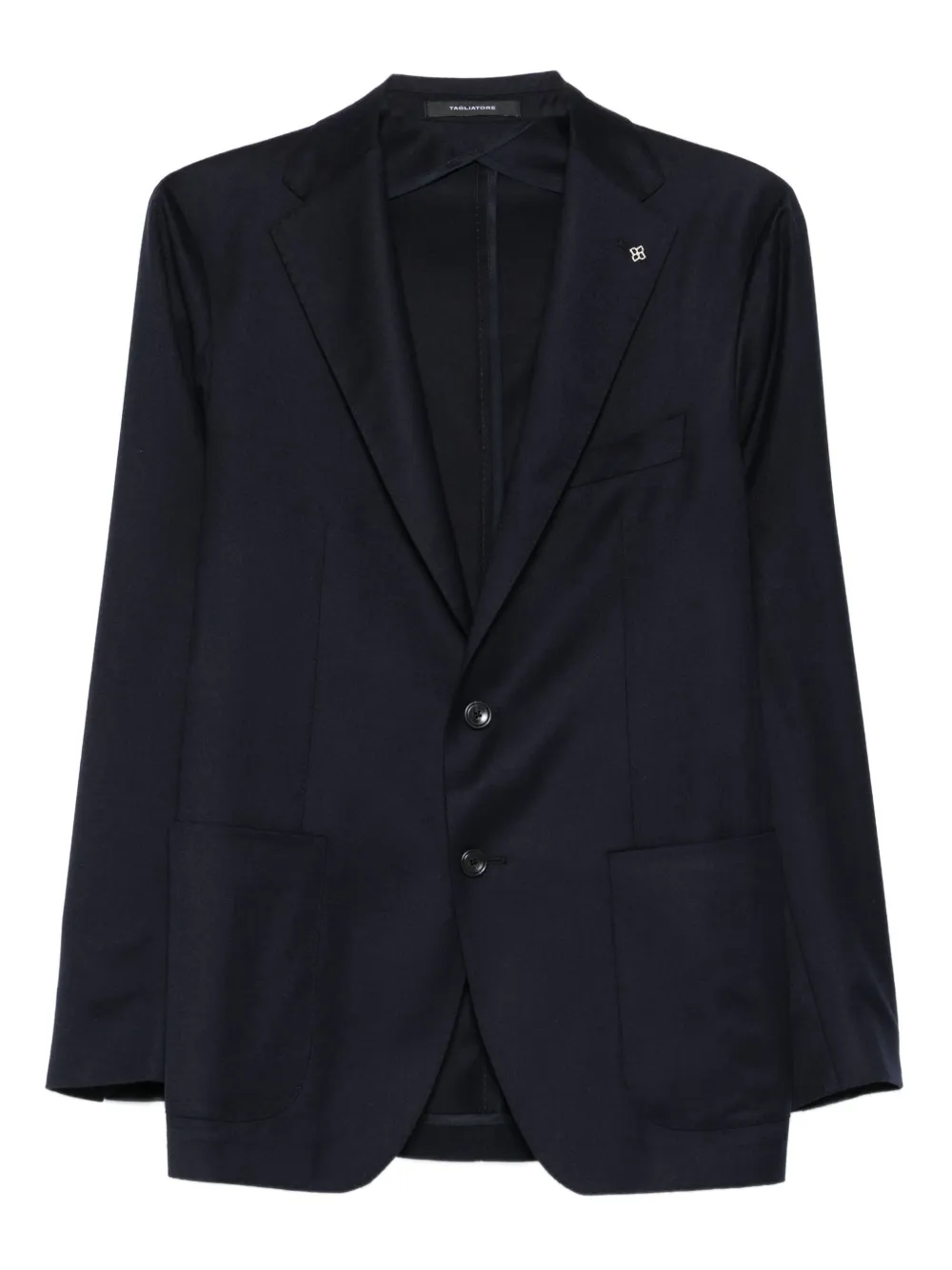 Tagliatore Wollen blazer met twee knopen Blauw