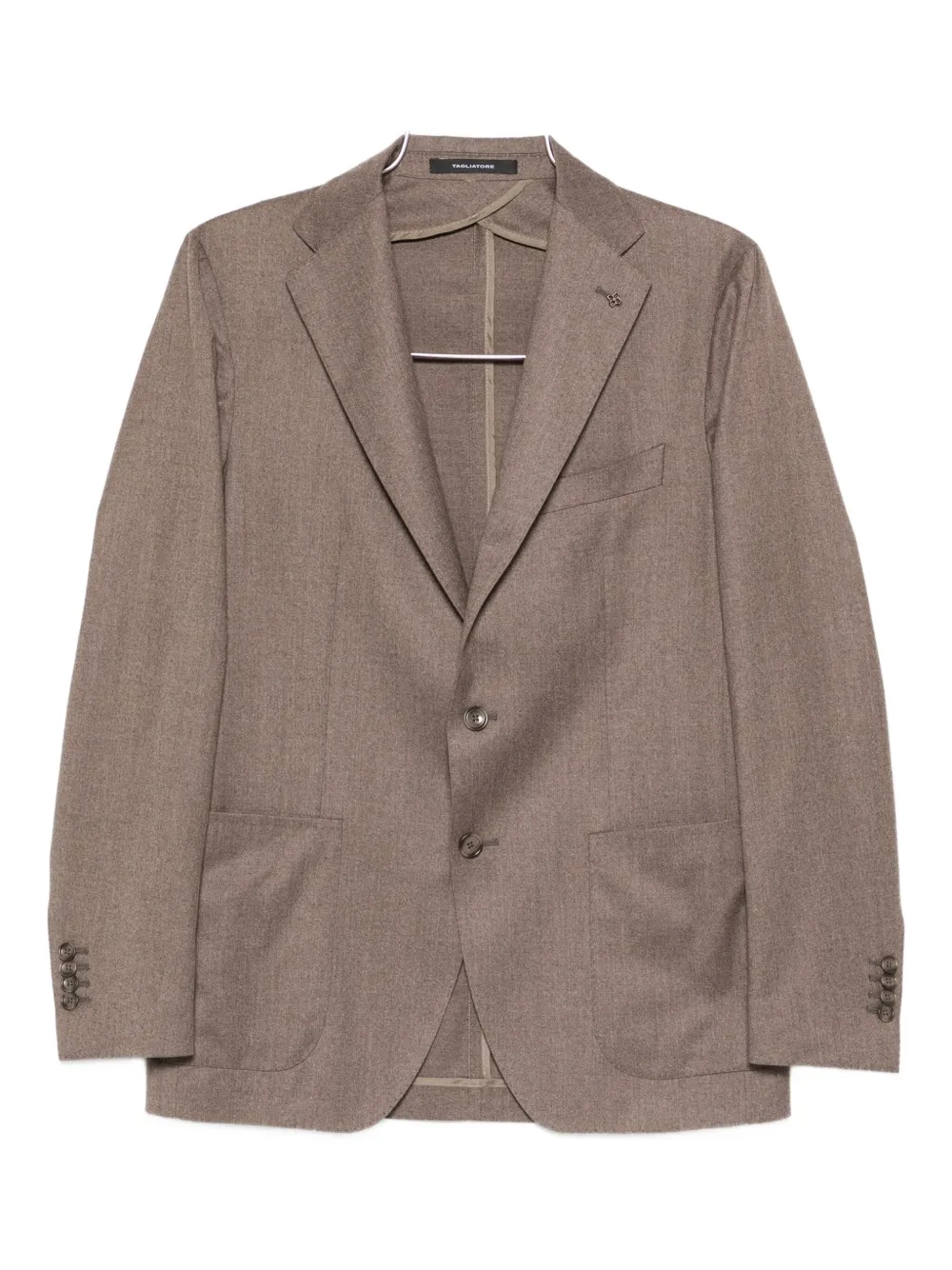 Tagliatore Two-button Patch-pocket Jacket In Brown