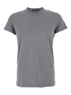Dolce & Gabbana logo-print short-sleeve T-shirt | Grey | FARFETCH