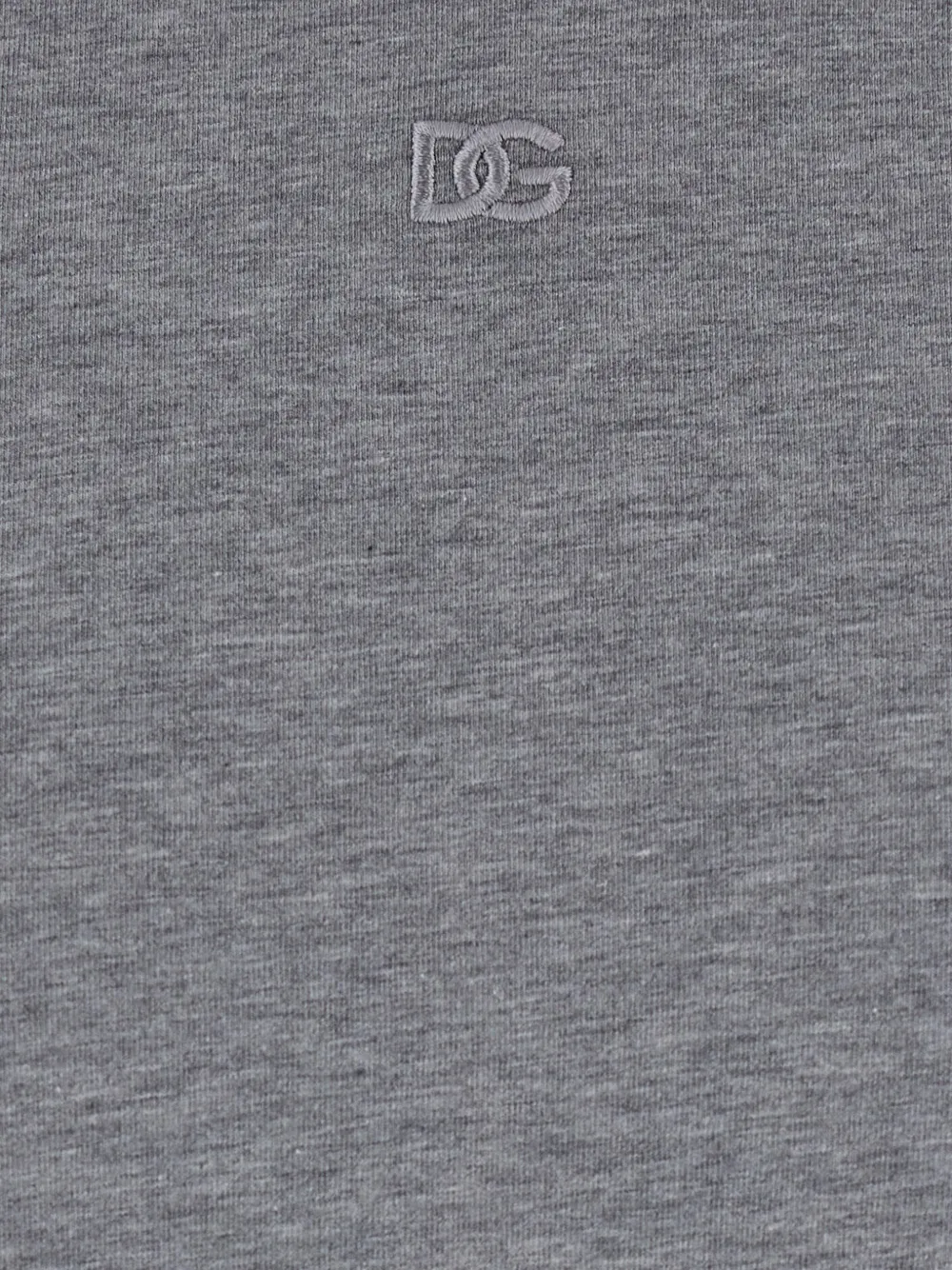 Dolce & Gabbana T-shirt met geborduurd logo en ronde hals Grijs