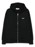MSGM logo-print zip-up hoodie - Black
