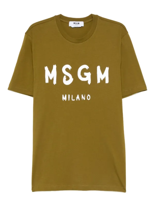 MSGM ロゴ Tシャツ | グリーン | FARFETCH JP