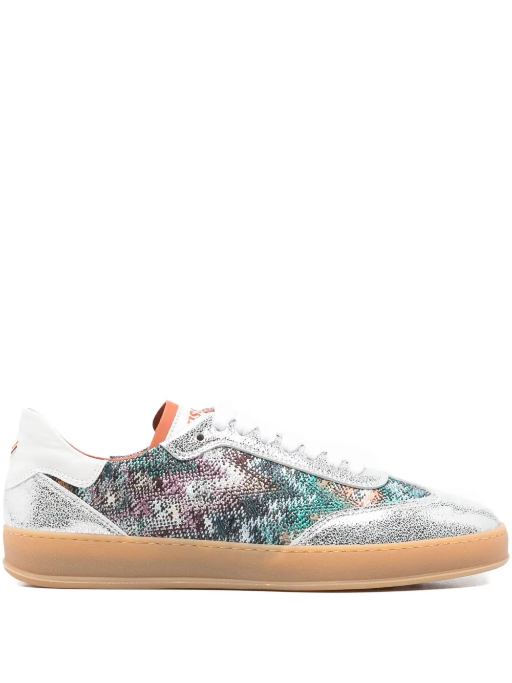 Missoni patterned leather sneakers Grey