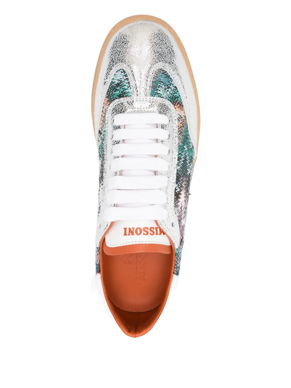Missoni Leren sneakers met patroon Grijs