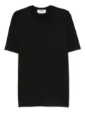 MSGM logo-embroidered cotton T-shirt - Black