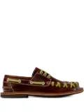 CamperLab Eki leather lace-up boat shoes - Brown